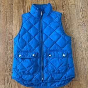 J.Crew Quilted Blue Puffer Vest
